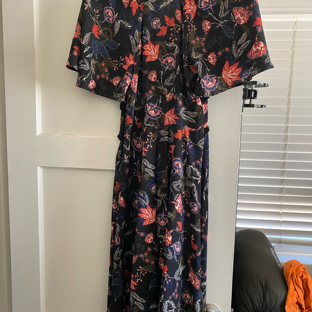 Floral Black Maxi Dress